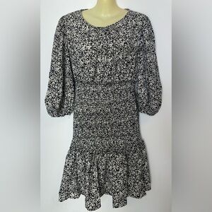I.Madeline Black and White Mini Dress size L